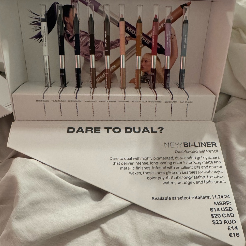 Gift Set of 10 Morphe Bi-Liner Dual-Ended Gel Eye Liners